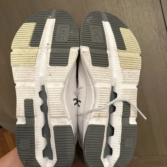 On Running White and Gray Sneakers with Modern Design