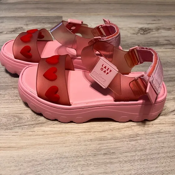 Original Melissa and Lazy Oaf 🌸 shoes Size 8 Pink perfect condition