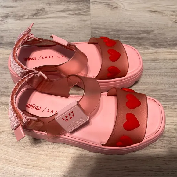 Original Melissa and Lazy Oaf 🌸 shoes Size 8 Pink perfect condition