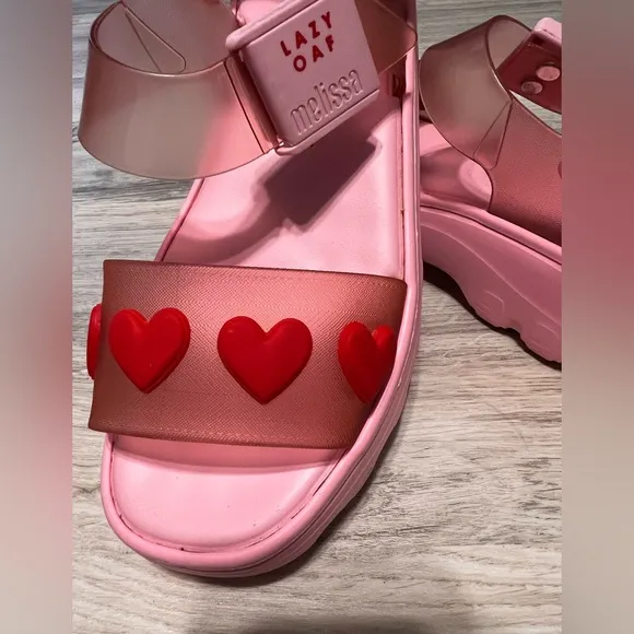 Original Melissa and Lazy Oaf 🌸 shoes Size 8 Pink perfect condition