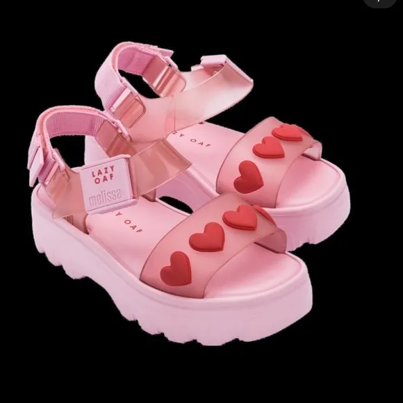 Original Melissa and Lazy Oaf 🌸 shoes Size 8 Pink perfect condition