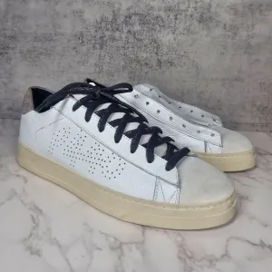 P448 Men's John Dragoes Low Top Sneaker Shoes Lace Up White Men EU 40