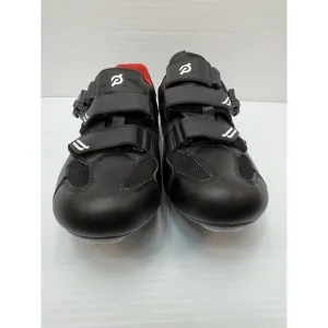 Peloton Bike Cycling Shoes Black Red White Size 41 Unisex, Women 10/Men 8 Used