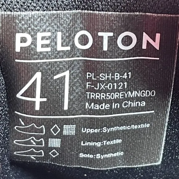 Peloton Mens Size EU 41 Indoor Cycling Shoes Black Training Biking Sneaker