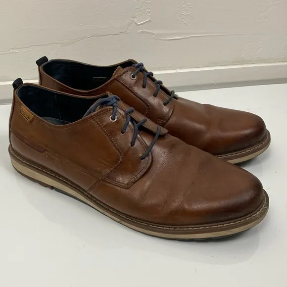 PIKOLINOS Berna Brown Leather Lace up Oxford Sneaker Dress Shoes EU45 US 11.5-12