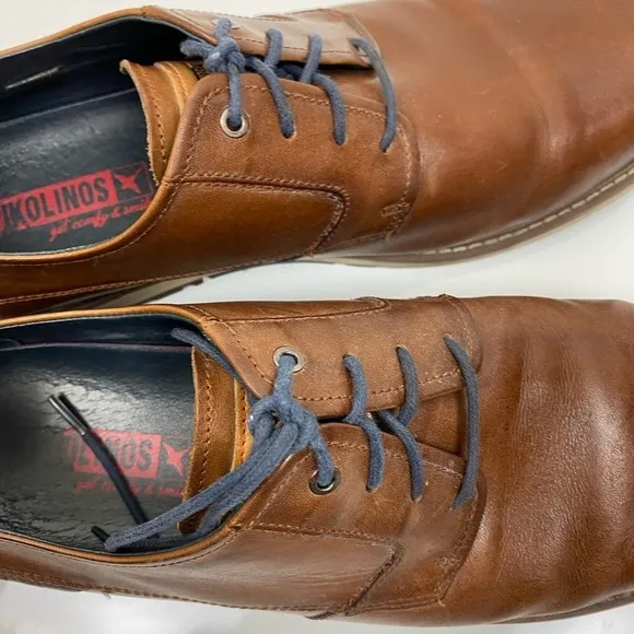 PIKOLINOS Berna Brown Leather Lace up Oxford Sneaker Dress Shoes EU45 US 11.5-12