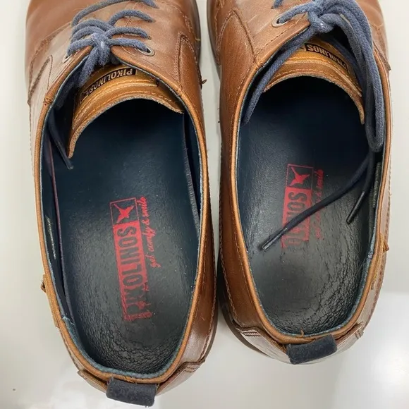 PIKOLINOS Berna Brown Leather Lace up Oxford Sneaker Dress Shoes EU45 US 11.5-12