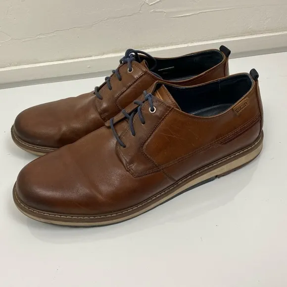 PIKOLINOS Berna Brown Leather Lace up Oxford Sneaker Dress Shoes EU45 US 11.5-12