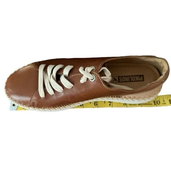 Pikolinos Brown Tan Sneakers with Espadrille Detail