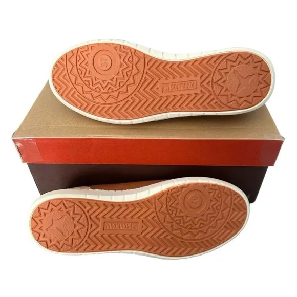 Pikolinos Brown Tan Sneakers with Espadrille Detail