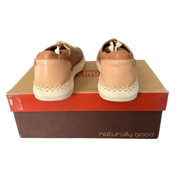 Pikolinos Brown Tan Sneakers with Espadrille Detail