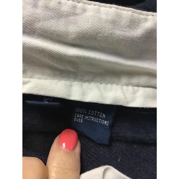 Polo Ralph Lauren Dark Navy Blue Hammond Corduroy Pants Pleated Cuffed Sz 36x30