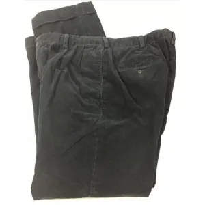 Polo Ralph Lauren Dark Navy Blue Hammond Corduroy Pants Pleated Cuffed Sz 36x30