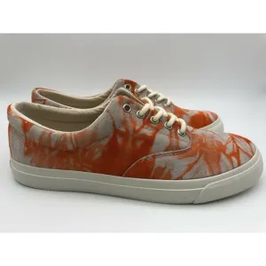 Polo Ralph Lauren Orange Tie Dye Sneakers Harpoon Casual Shoes Men Size 9D🛒
