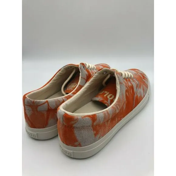 Polo Ralph Lauren Orange Tie Dye Sneakers Harpoon Casual Shoes Men Size 9D🛒