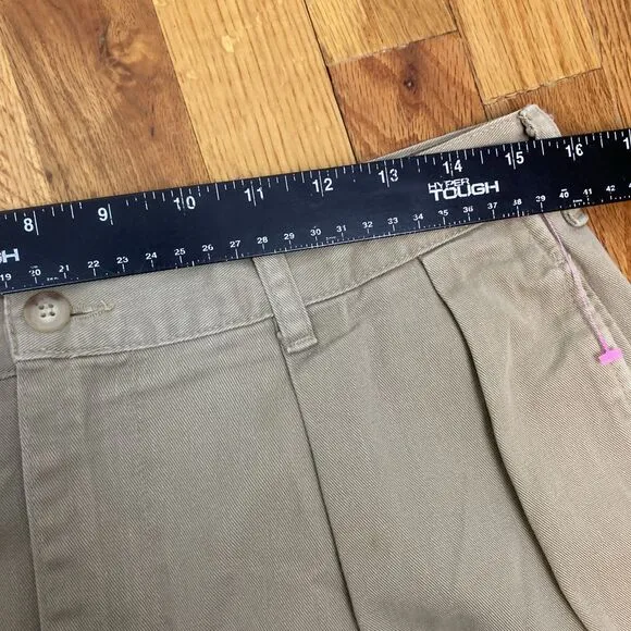 Polo Ralph Lauren pants men's 34x28.5 brown khaki chino USA made VTG Runs Small