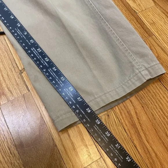 Polo Ralph Lauren pants men's 34x28.5 brown khaki chino USA made VTG Runs Small