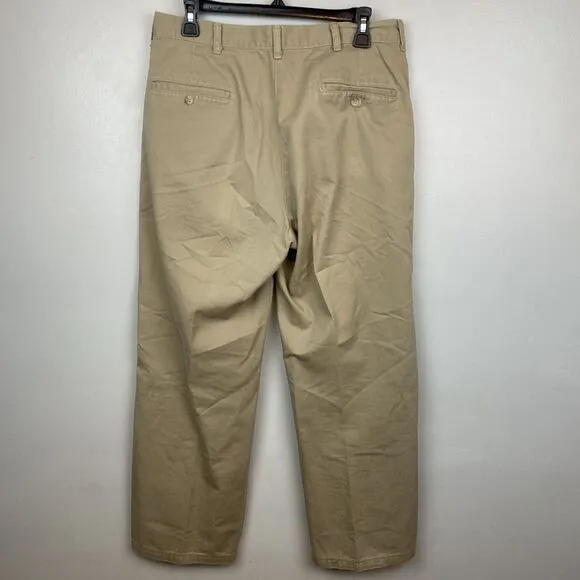 Polo Ralph Lauren pants men's 34x28.5 brown khaki chino USA made VTG Runs Small