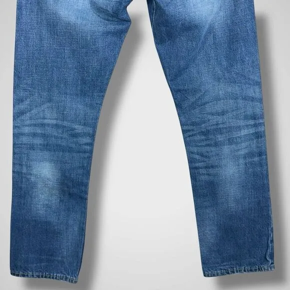 Polo Ralph Lauren Varick Slim Straight Distressed‎ Denim Jeans Size 33x32