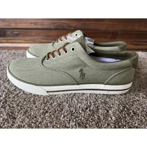 Polo Ralph Lauren Vaughn Size US 11 D Men's Casual Sneakers Lace-Up Shoes Green