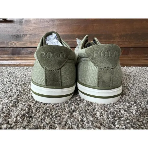 Polo Ralph Lauren Vaughn Size US 11 D Men's Casual Sneakers Lace-Up Shoes Green