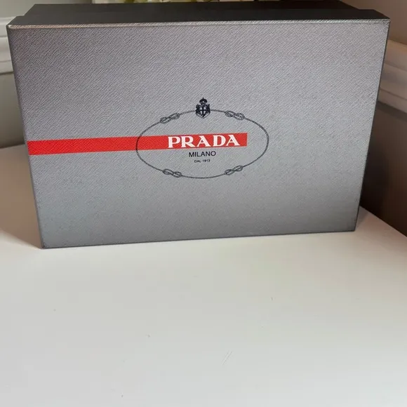 Prada Black and White slide sandals