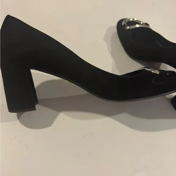 Prada Black Shoes Elegant Buckle Size 41
