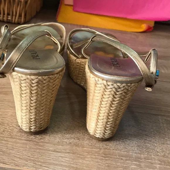 🔥Prada Metallic Espadrilles FREE SHIPPING