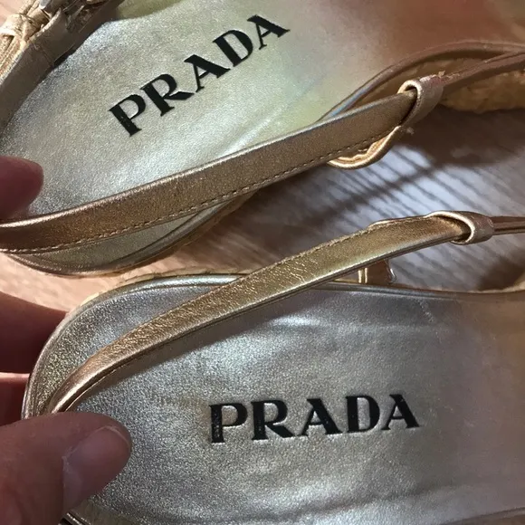 🔥Prada Metallic Espadrilles FREE SHIPPING