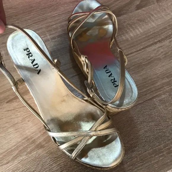 🔥Prada Metallic Espadrilles FREE SHIPPING