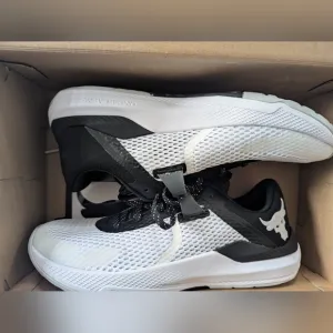 Project Rock Training Shoes in Black and White 10US Mens 11.5US Women's