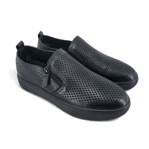 Propet Kate Black Leather Slip-On Shoes Womens 10 Comfort Walking Casual
