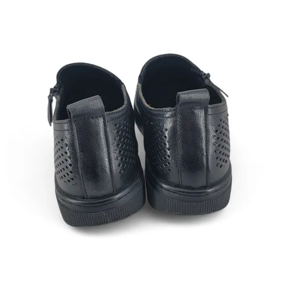 Propet Kate Black Leather Slip-On Shoes Womens 10 Comfort Walking Casual