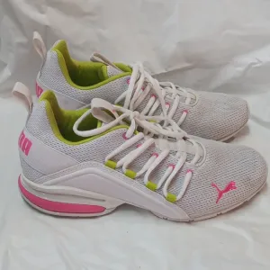 Puma Axelion White and Pink Women's Sneakers Size 10