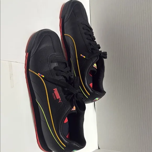 Puma Black and Red Men's Shoes