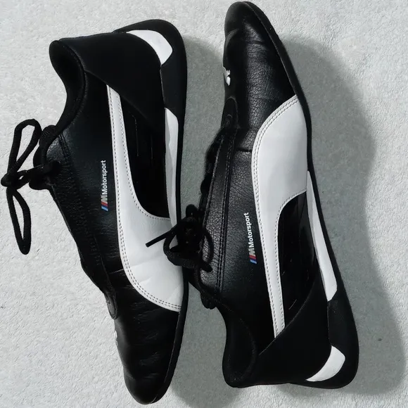 Puma BMW M Motorsport Sneakers Black Casual Shoes Size 9.5 Men's