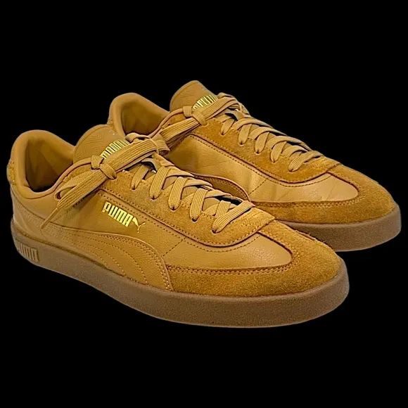 PUMA Club II Era Sneakers - Caramel (Brown/Tan) | Mens Size 12 | Suede &amp; Leather