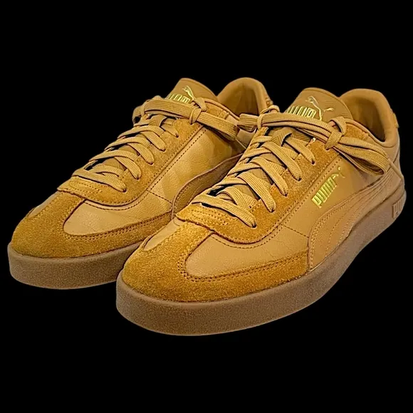 PUMA Club II Era Sneakers - Caramel (Brown/Tan) | Mens Size 12 | Suede &amp; Leather