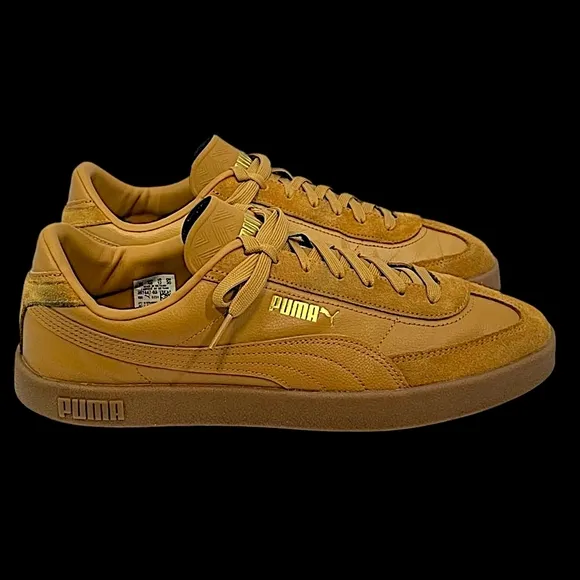 PUMA Club II Era Sneakers - Caramel (Brown/Tan) | Mens Size 12 | Suede &amp; Leather