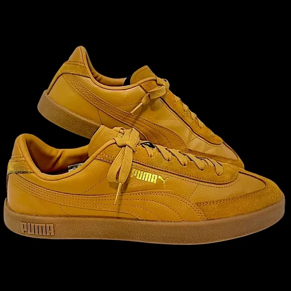 PUMA Club II Era Sneakers - Caramel (Brown/Tan) | Mens Size 12 | Suede &amp; Leather