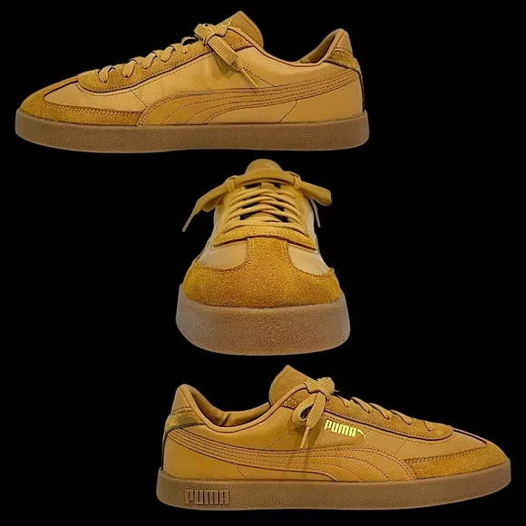PUMA Club II Era Sneakers - Caramel (Brown/Tan) | Mens Size 12 | Suede &amp; Leather