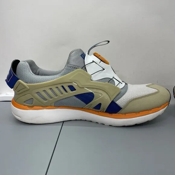 Puma Disk System Sneakers Shoes Athletic Training Tan Gray Mens 12