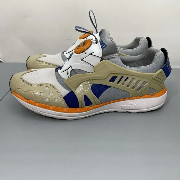 Puma Disk System Sneakers Shoes Athletic Training Tan Gray Mens 12