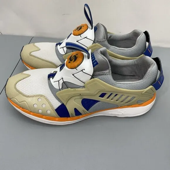 Puma Disk System Sneakers Shoes Athletic Training Tan Gray Mens 12