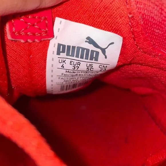 Puma Enzo Red Training Shoes JR Size 5