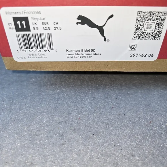Puma karmen 11 Idol Women's Black Sneakers size 11 sneakers shoes.