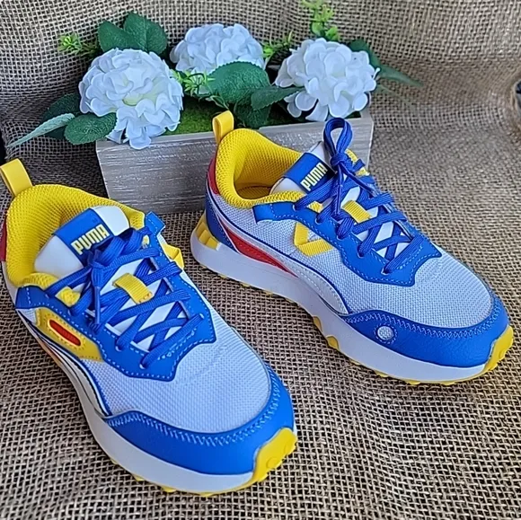Puma Kids Shoes - Blue and Yellow