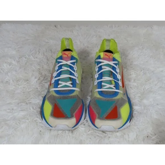 Puma LQDCell Optic Sheer Mens White Yellow Sneakers Athletic Shoes Size 13