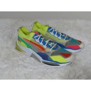 Puma LQDCell Optic Sheer Mens White Yellow Sneakers Athletic Shoes Size 13