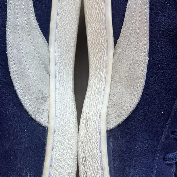 Puma Navy Blue Suede &amp; White Classic Retro Trainer Sneakers Shoes Men’s 14